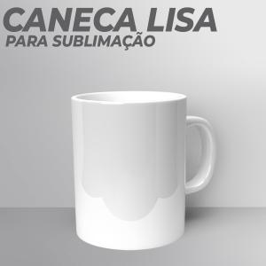 Caneca de Louça Branca AAA Porcela AAA PADRÃO Entregue sem Personalização Brilho  