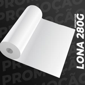 Lona Impressa 280g Lona 280g M² 4x0  Sem acabamento Usada para impressão de curta duração