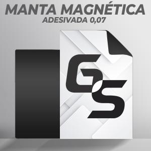 Manta Magnética Adesivada 0,07 Manta Magnética M² 4x0  Corte Reto 