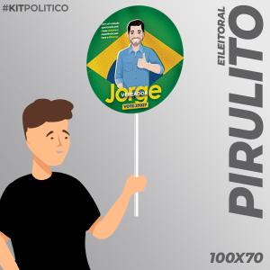 PIRULITO CAMPANHA ELEITORAL PS + Vinil Personalizado 4x0   