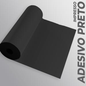 VINIL PRETO SÓLIDO Adesivo Preto M² 4x0  Sem acabamento 